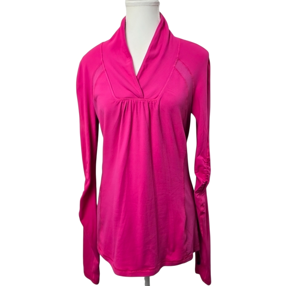 Lululemon Athletica Pink Long Sleeve Pullover Jacket Size 10 Athletic Athleisure